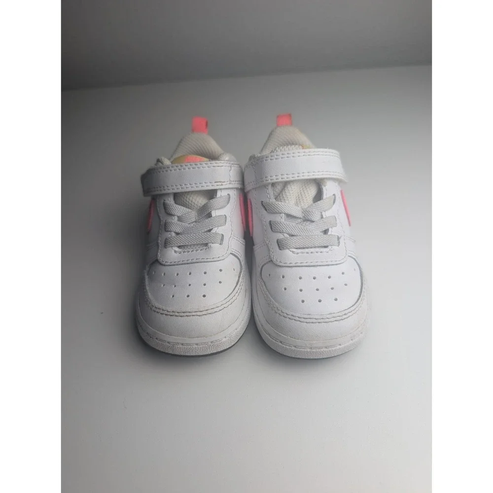 Nike Court Borough Low 2 Toddler Shoes White/Pink Size 6C